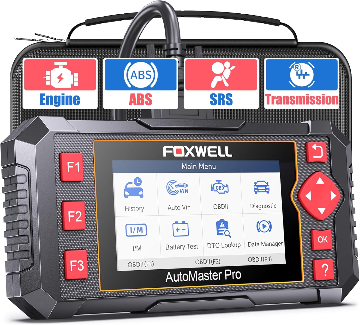 2025 FOXWELL NT604 OBD2 Scanner ABS SRS, Check Engine Code Reader with Airbag Scanner, Transmission - B096Y2B8LP
