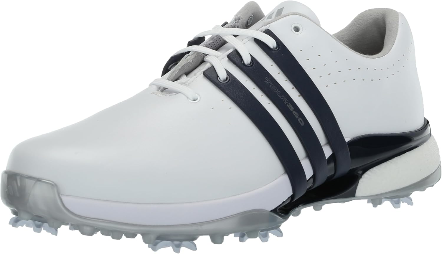 adidas Men's Tour360 24 Golf Shoes, Footwear White/Collegiate Navy/Silver Metallic, 15 - B0C67F2786