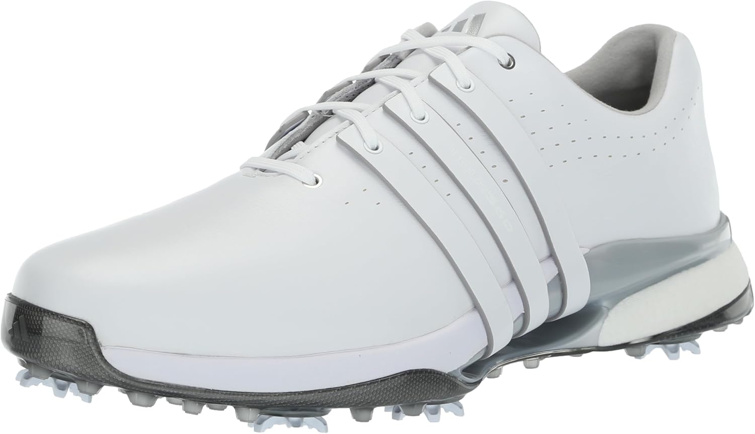 adidas Men's Tour360 24 Golf Shoes, Footwear White/Silver Metallic, 11 - B0C66NNF7G