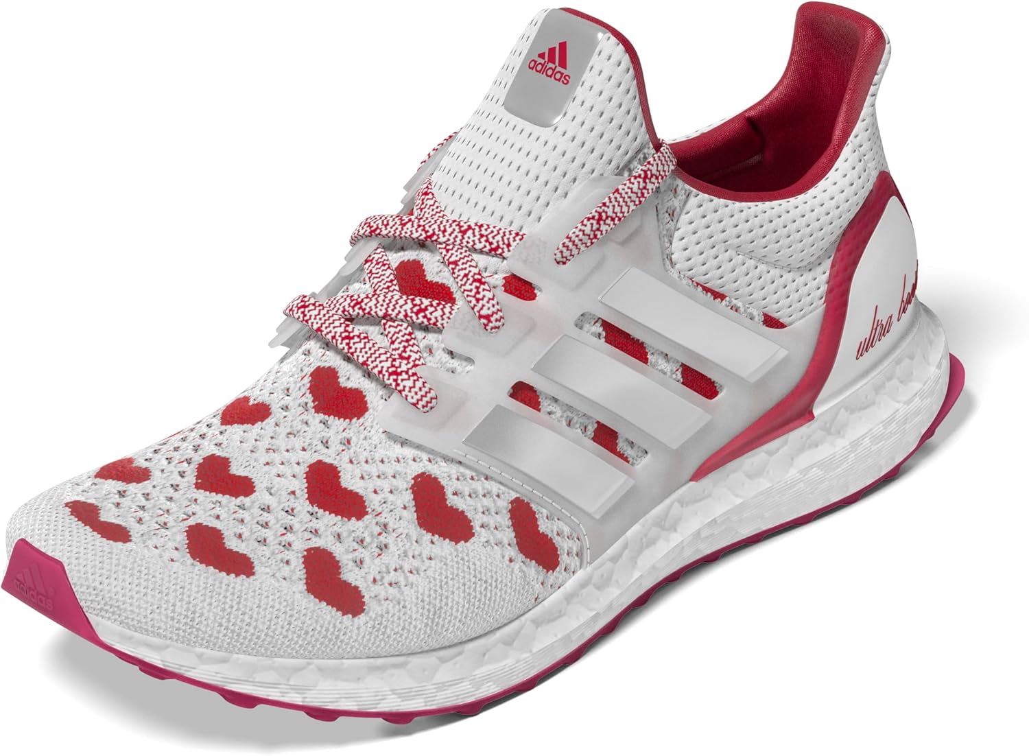 adidas Women's Ultraboost 1.0 Sneaker, White/Zero Metallic/Better Scarlet, 11.5 - B0D4PJSK8M