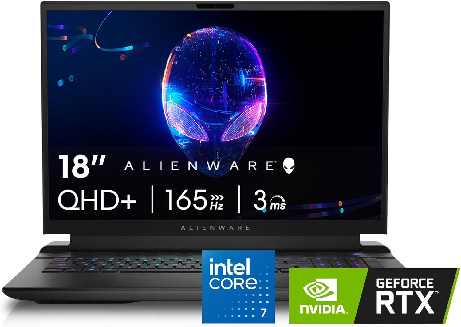 Alienware M18 Gaming Laptop - 18-inch QHD+ 165Hz 3ms Display, Intel Core i7-14700HX, 16GB DDR5 - B0CXVSRY56