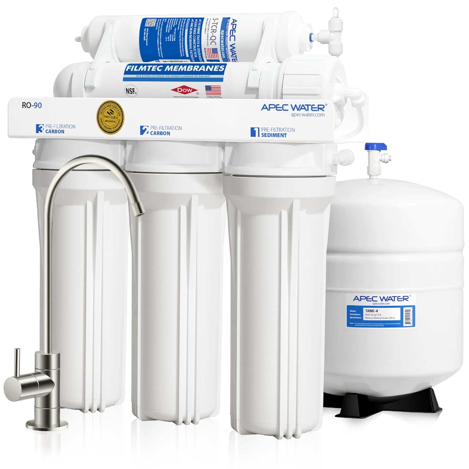 APEC Water Systems RO-90 Ultimate Series Top Tier Supreme Certified High Output 90 GPD Ultra - B00HRHHFPW