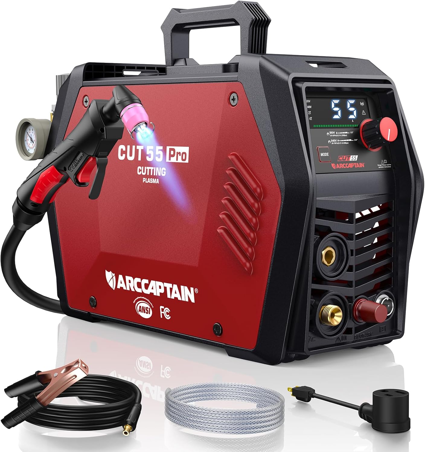 ARCCAPTAIN iControl Cut55 Pro Plasma Cutter, [APP Control] 55 Amp Non-Touch Pilot Arc 120V/240V Plas - B0D49LVHWV