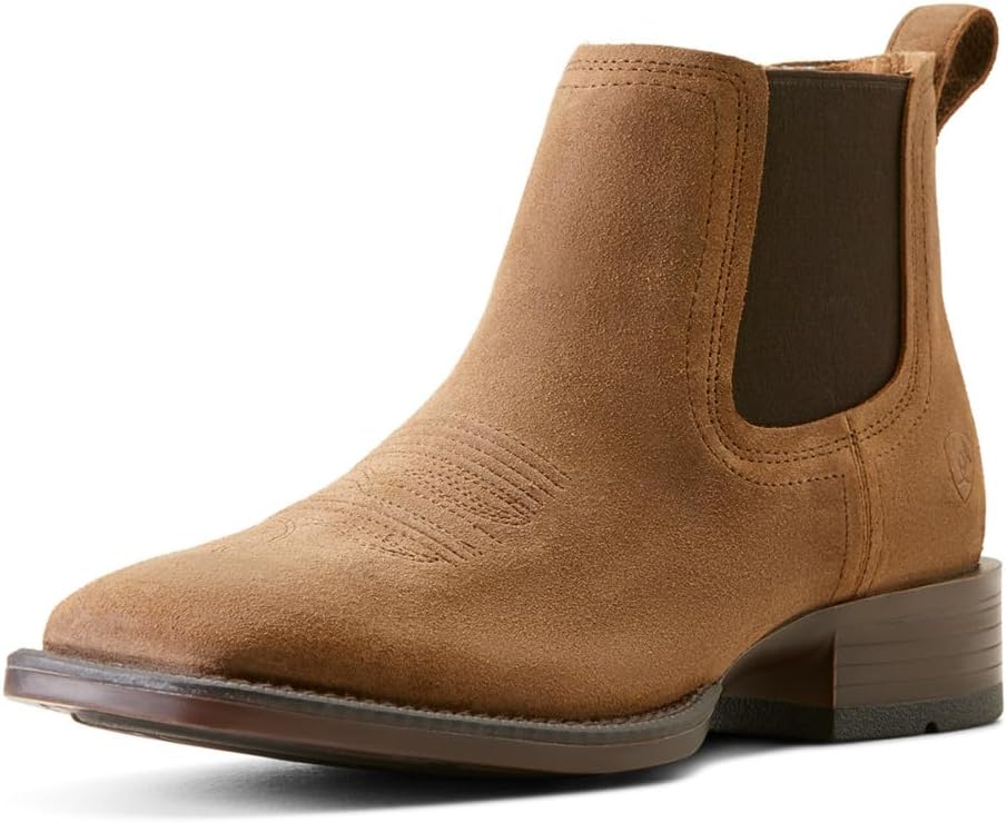 ARIAT Men's Booker Ultra Western Boot, Adobe Mocha, 10 Wide - B0CQZ64FYZ