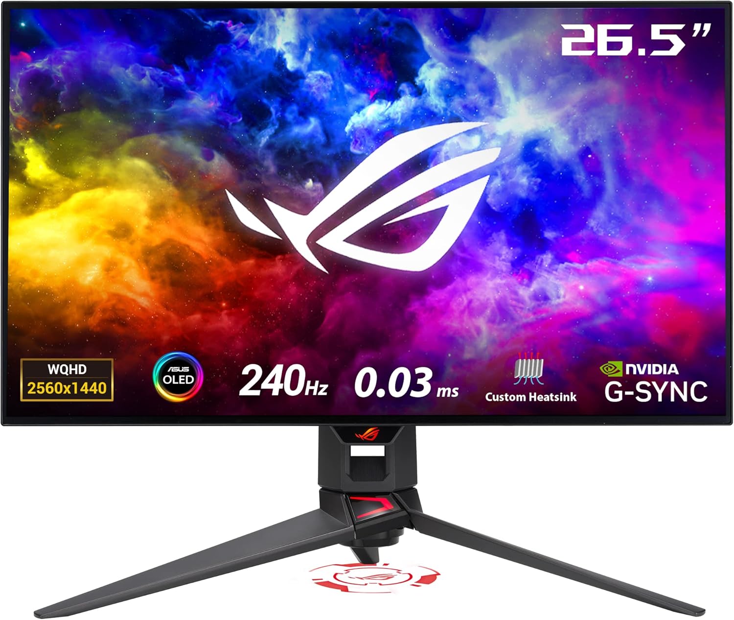 ASUS ROG Swift 27â€1440P OLED DSC Gaming Monitor (PG27AQDM) - QHD (2560x1440), 240Hz, 0.03ms, G-SYNC - B0BZRBYLP1