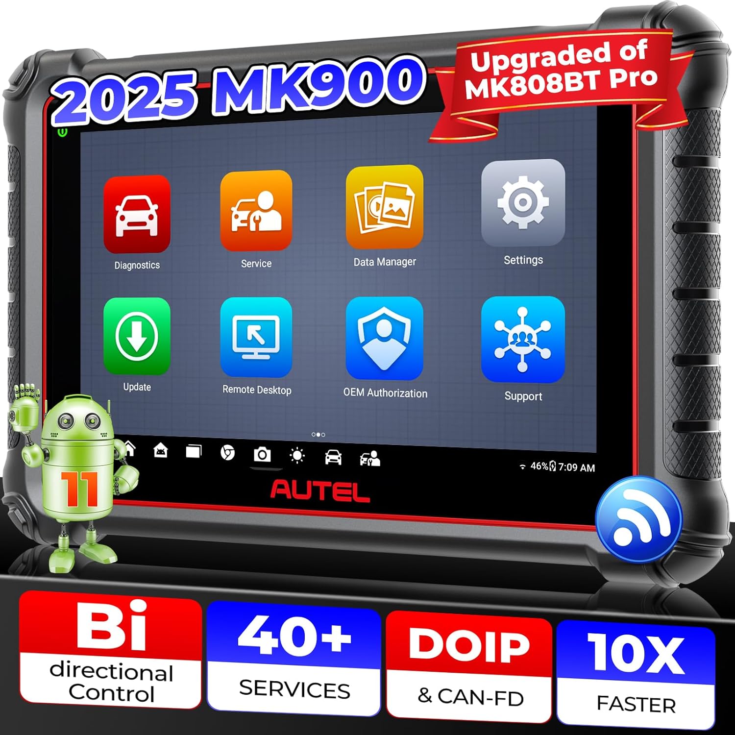 Autel Scanner MaxiCOM MK900, 2025 MK900 2.0 Bidirectional Diagnostic Tool as MK900BT, Pro Ver. of - B07BQQFDKQ