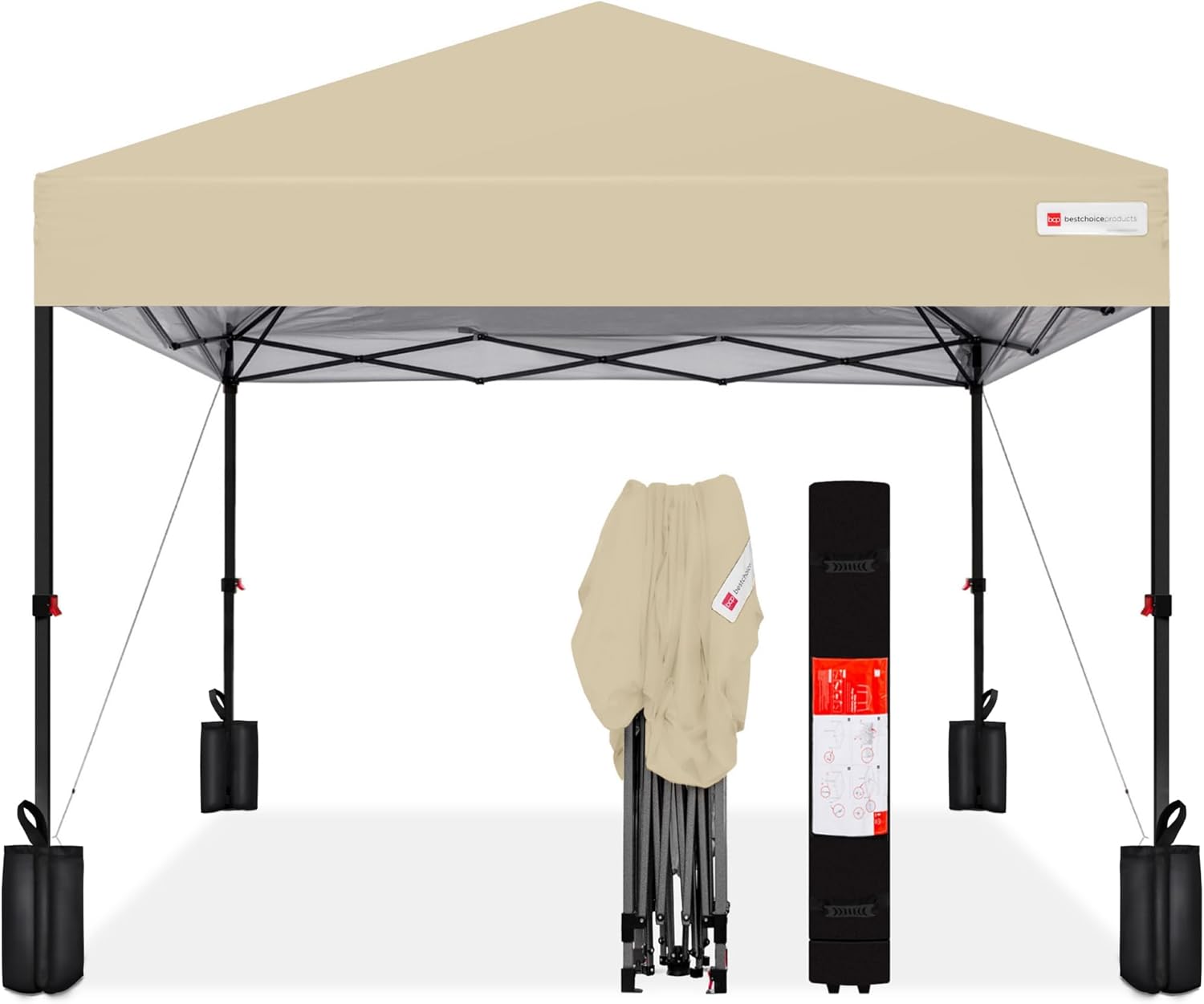 Best Choice Products 12x12ft 1-Person Setup Pop Up Canopy Tent Instant Portable Shelter w/ 1-Button - B0CZSN4JX9