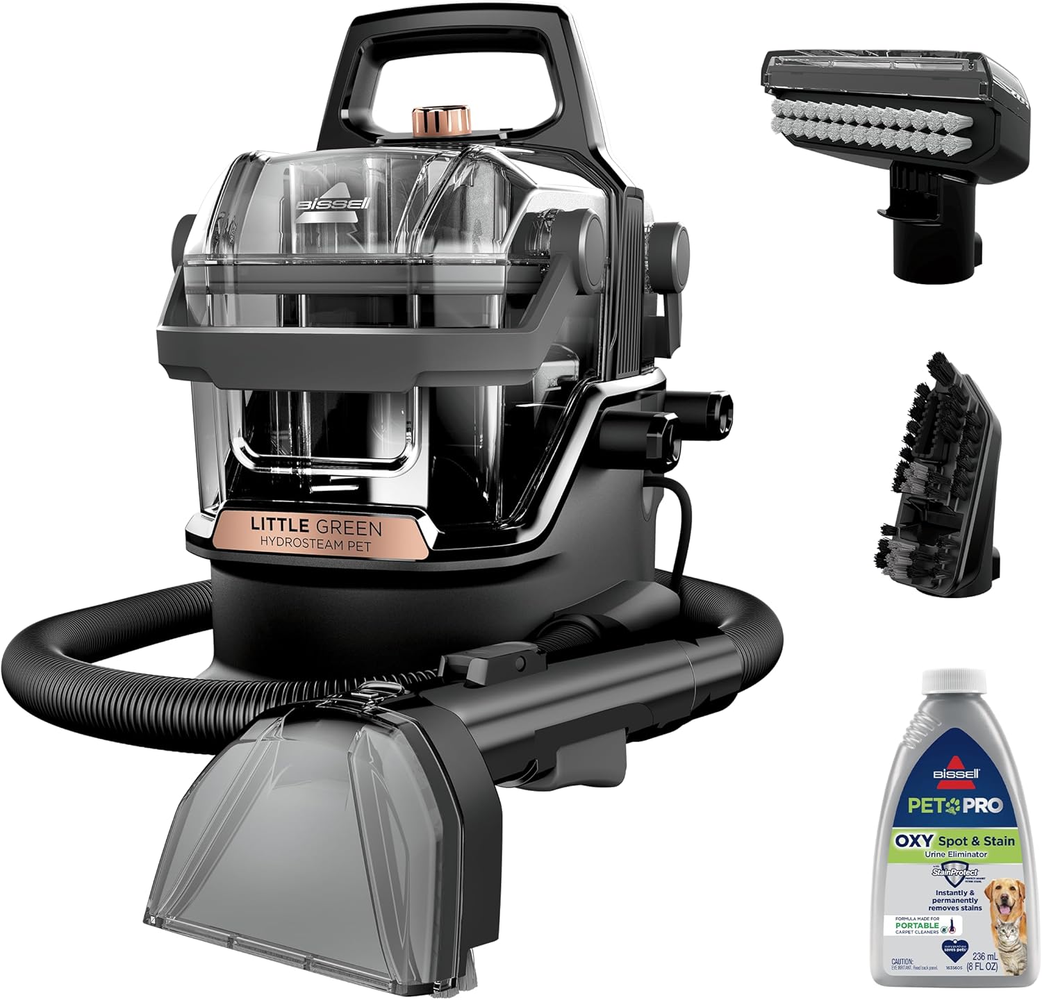 BISSELL Little Green HydroSteam Multi-Purpose Portable Carpet and Upholstery Cleaner, Car and Auto D - B0C9V4L32W