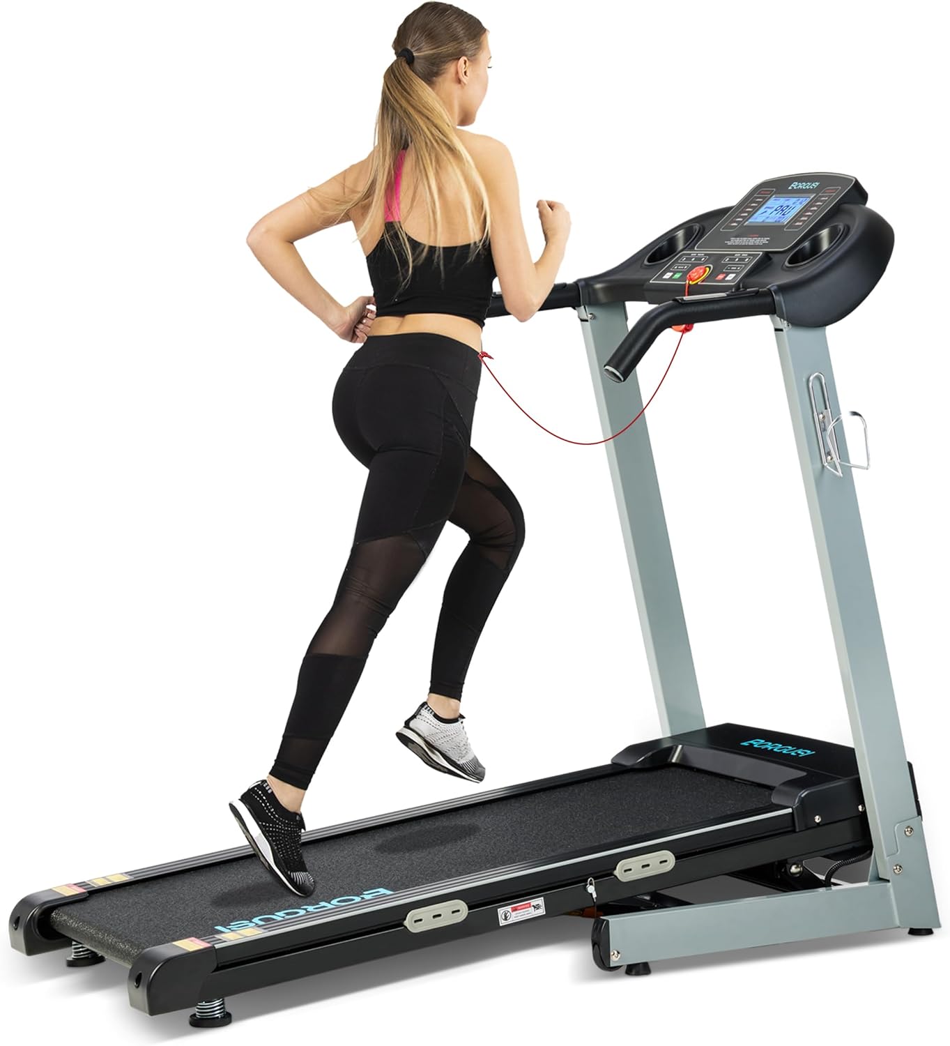 BORGUSI Auto Incline Treadmill with 300 LBS Capacity, 3HP Folding Electric Treadmills for Home, Runn - B0D1CD54NR