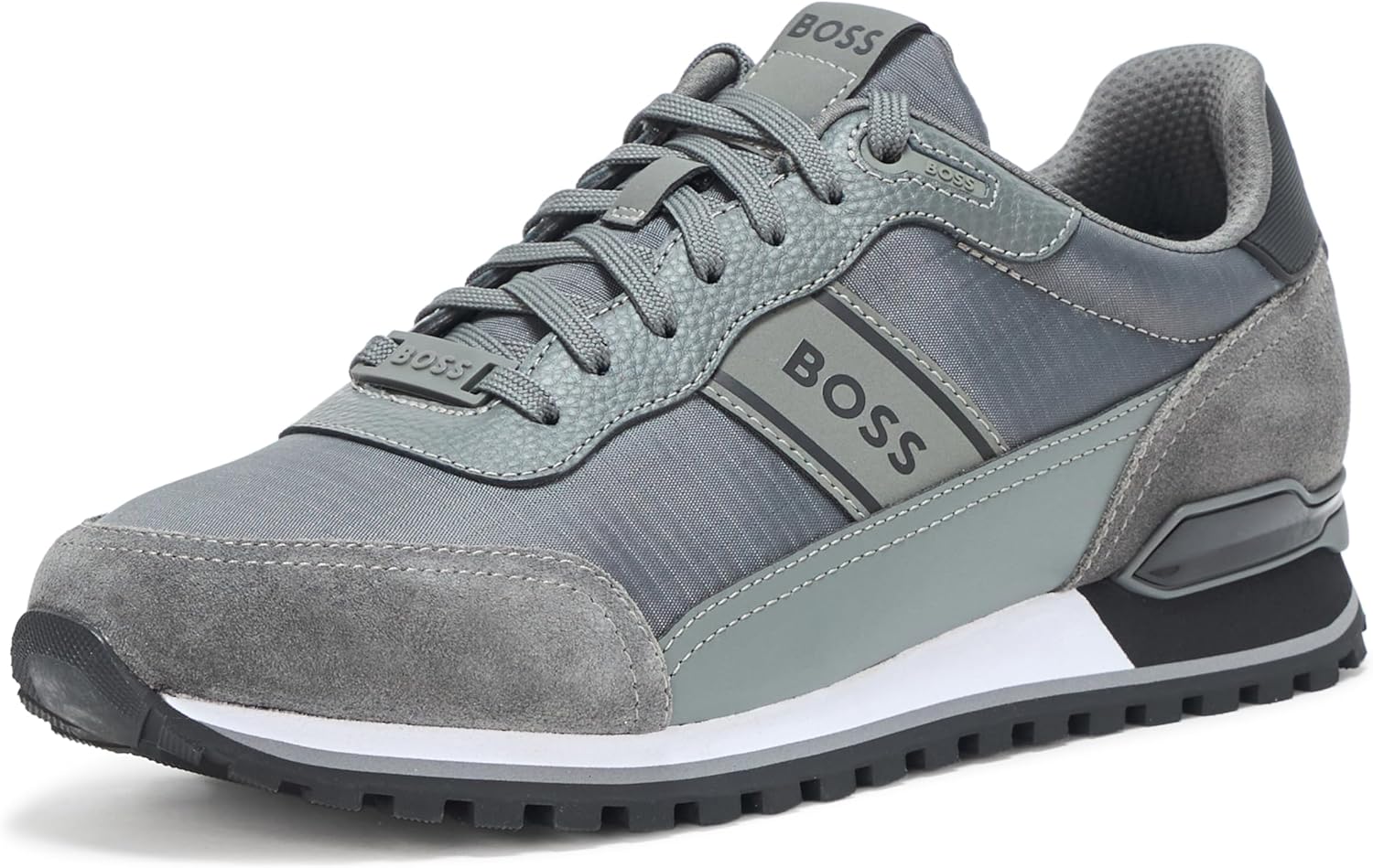 BOSS Parkour Runn Sneakers, Fossil Grey, 7 - B0D6YRCBMF