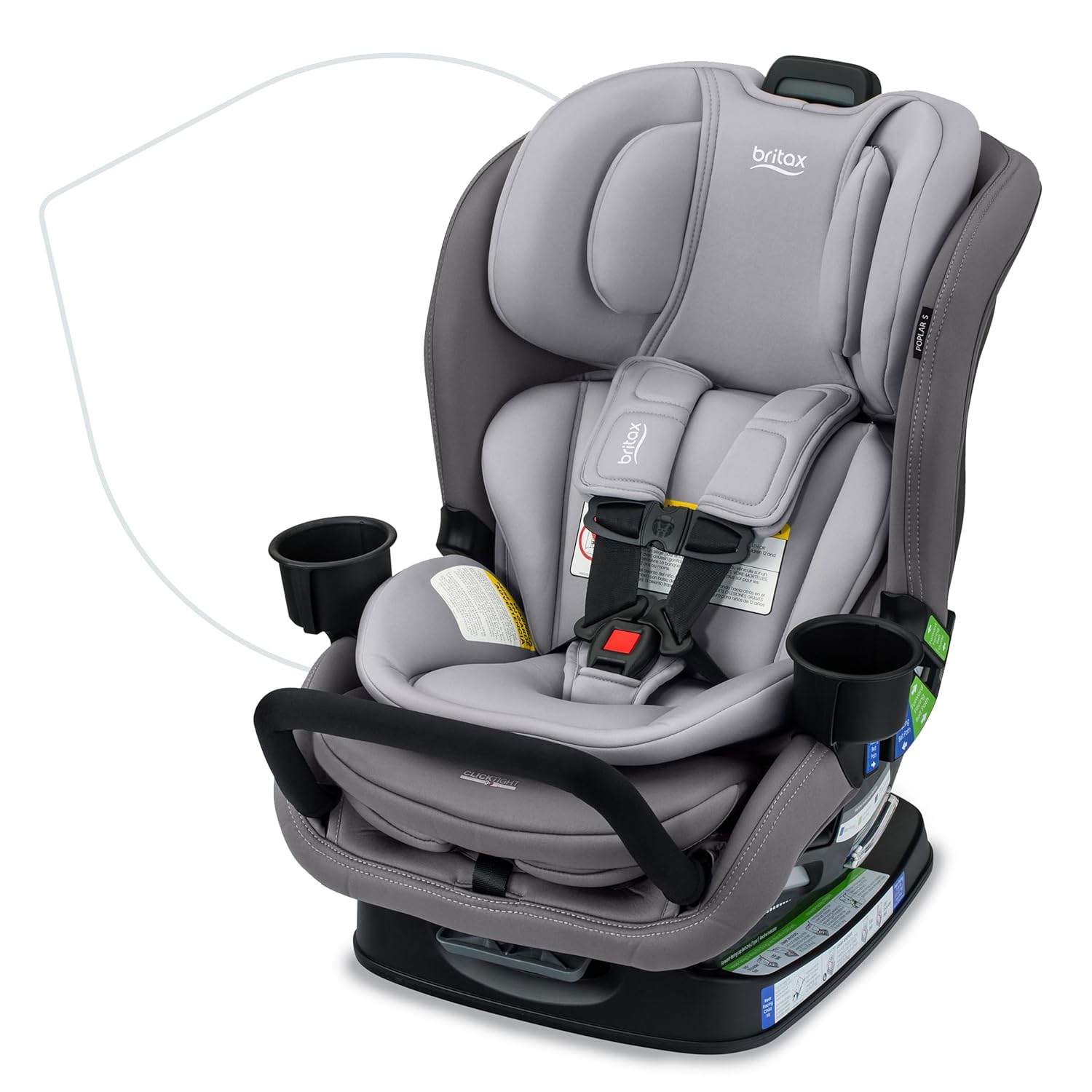 Britax Poplar S Convertible Car Seat, 2-in-1 Car Seat with Slim 17-Inch Design, ClickTight Technolog - B0BWGT27K9