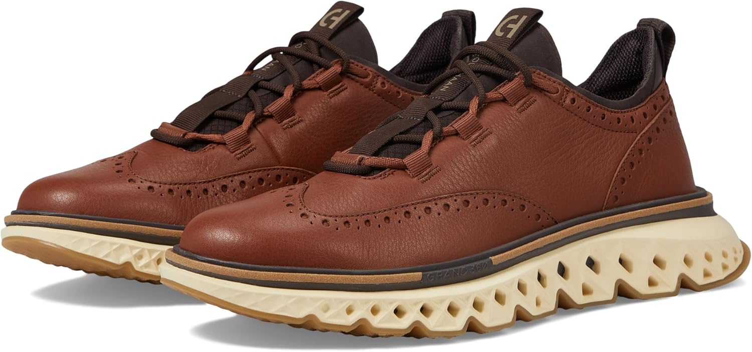 Cole Haan Men's 5.Zerogrand Wing Oxfords, Dark Sequoia/Alabaster Gleam, 11 - B0BPXSG664