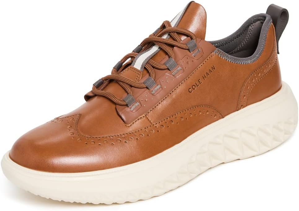 Cole Haan Men's Zerogrand Work from Anywhere Oxford, British Tan/Silver Birch, 10.5 Wide - B0B4H65W9X