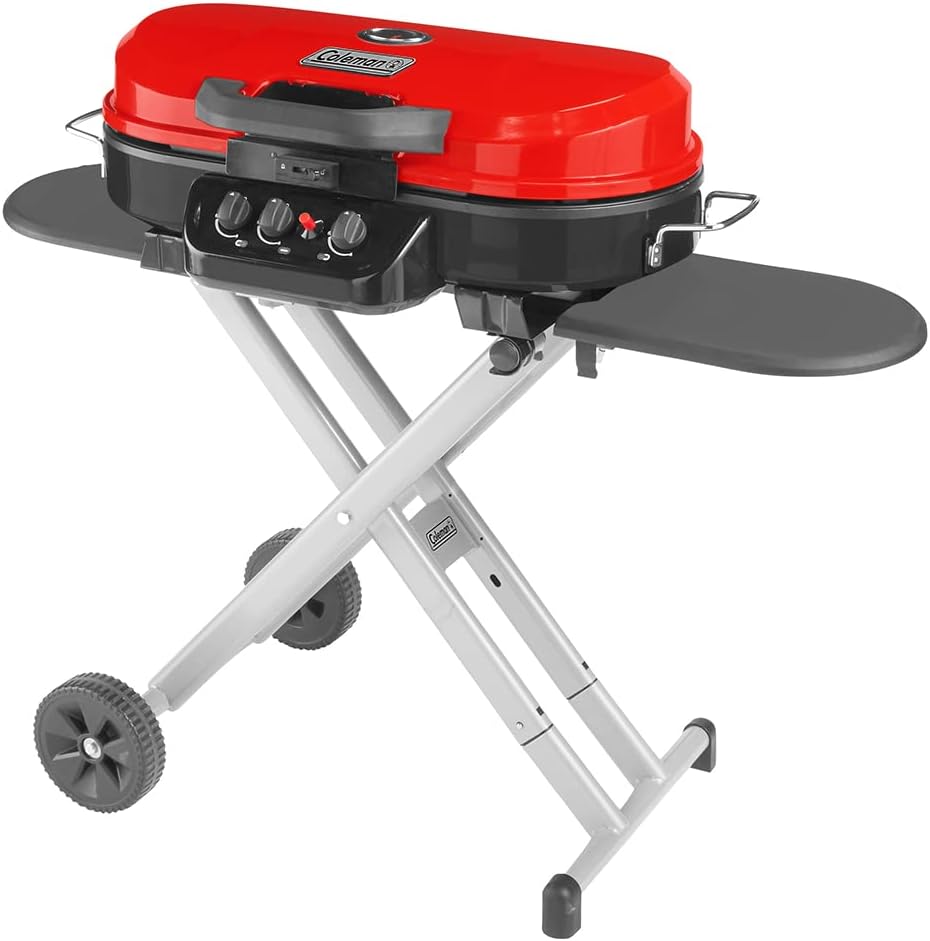 Coleman Roadtrip 285 Portable Stand-Up Propane Grill Gas Grill with 3 Adjustable Burners and Instast - B07BLHC2G3