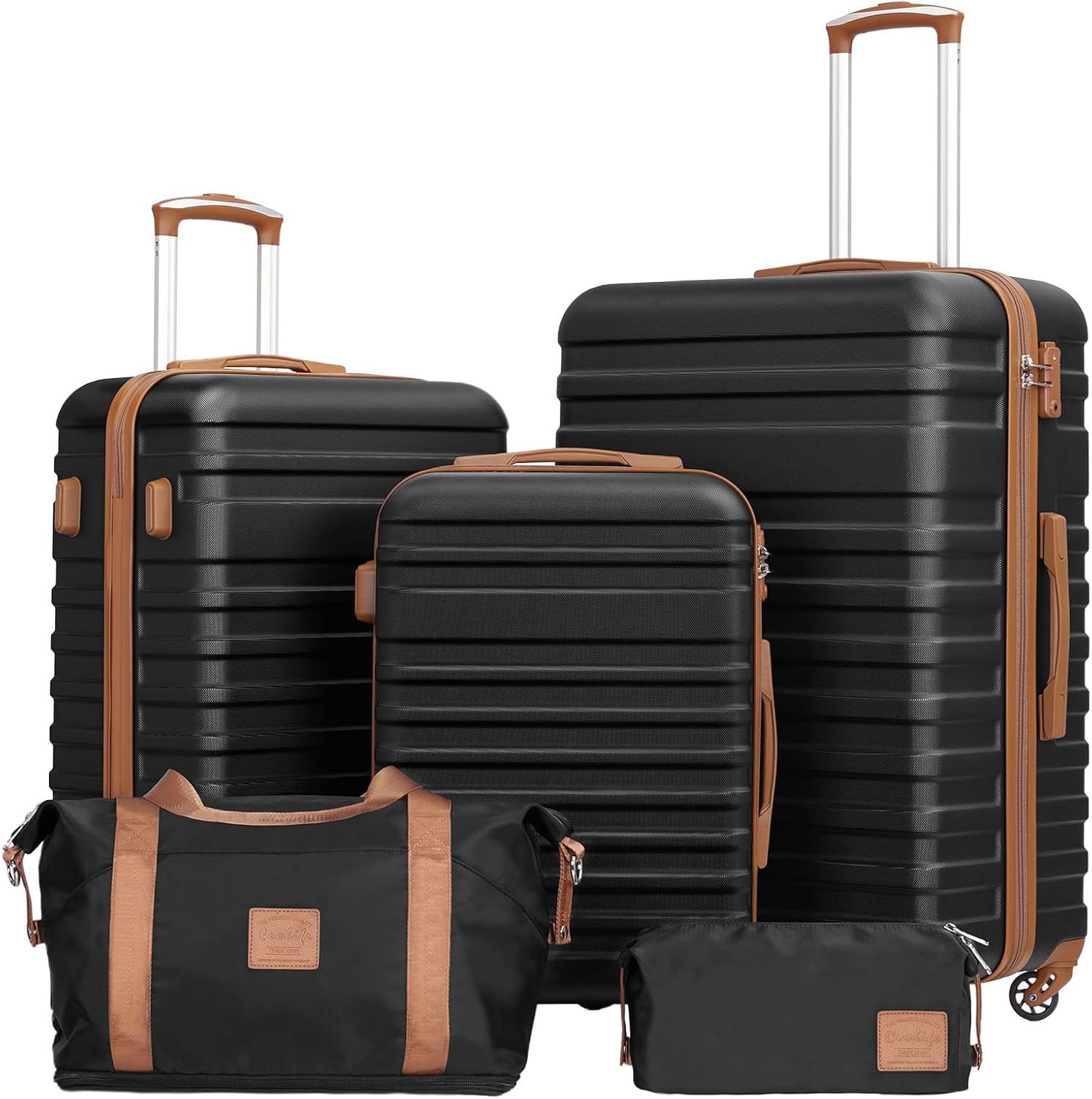Coolife Suitcase Set 3 Piece Luggage Set Carry On Hardside Luggage with TSA Lock Spinner - B0BMTPCSX1