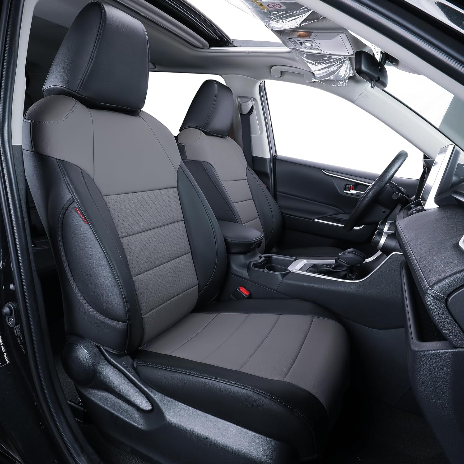 coverdream RAV4 Waterproof Leather Seat Covers Custom Fit for 2019-2024 2025 Toyota RAV4 LE,XLE,XLE - B0B8N3L7GP