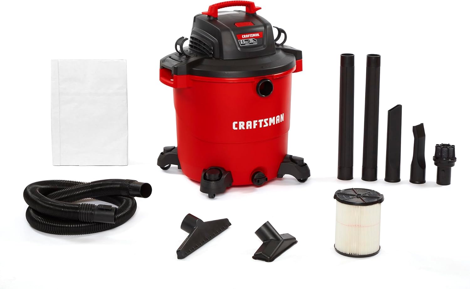 CRAFTSMAN CMXEVBE17596 20 Gallon 6.5 Peak HP Wet Dry Vac, Heavy-Duty Shop Vacuum Wet and - B07H7YTV8Z