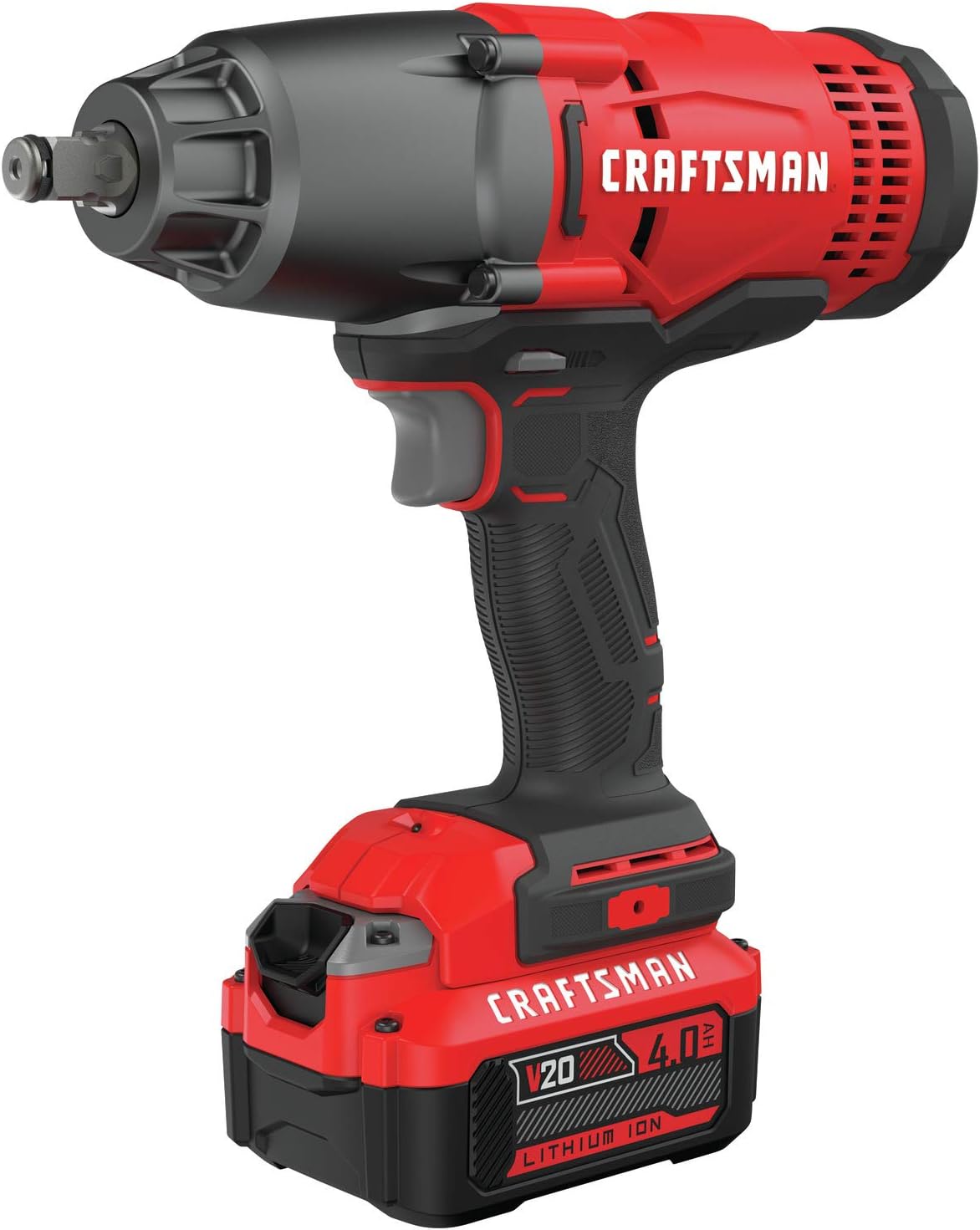 CRAFTSMAN V20 RP 1/2 inch Cordless Impact Wrench Kit, Brushless, 4Ah Battery and Charger Included - B07KGNDNMV