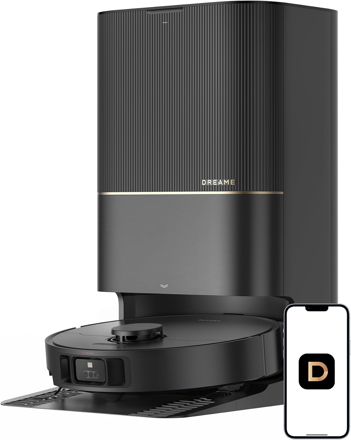 DREAME X40 Ultra Robotic Vacuum with Removable & Liftable Mop, 12,000Pa Suction, Side Brush Extensiv - B0CXDXKSXP