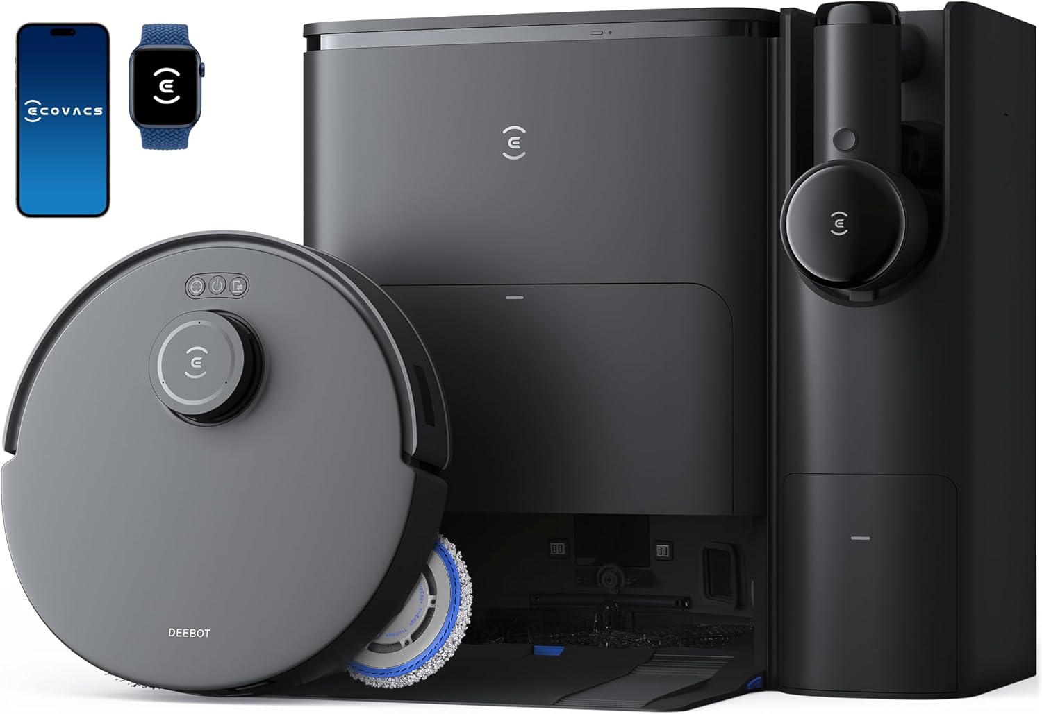 ECOVACS DEEBOT T30S Combo Robot Vacuum and Mop, All-in-One Cleaning Hub, 11000Pa, ZeroTangle Technol - B0D1FMPJJJ