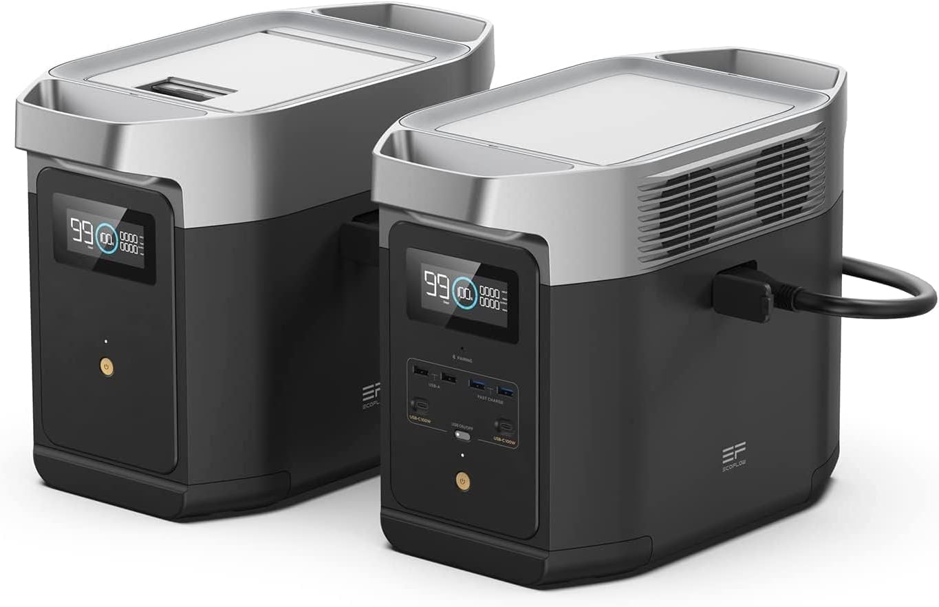 EF ECOFLOW Portable Power Station DELTA2 with Smart Extra Battery, Expand Capacity from 1024Wh to - B0C9MLTBFN