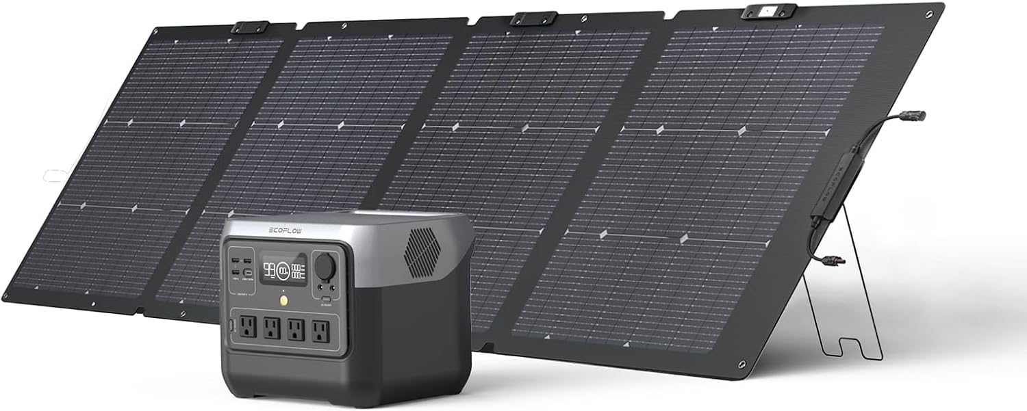 EF ECOFLOW Solar Generator River 2 Pro 768Wh LiFePO4 Battery with 220W Solar Panel, 4x800W - B0BYP4D1HQ