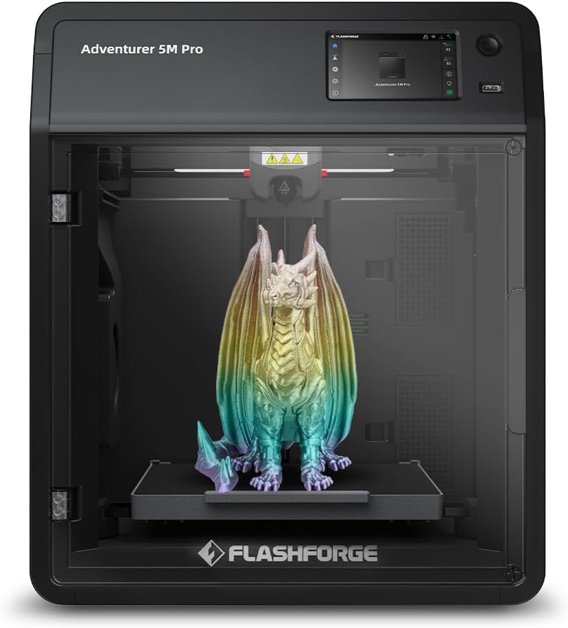 FLASHFORGE Adventurer 5M Pro 3D Pinter, 600mm/s High-Speed with 1 Click Fully Auto Printing Systerm, - B0CHJDYVZ7