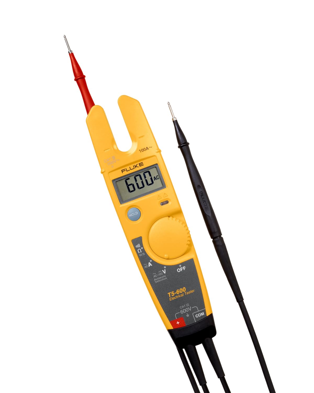 Fluke T5-600 Electrical Voltage, Continuity and Current Tester, Measures Up To 100 A Without Contact - B0006Z3GZU