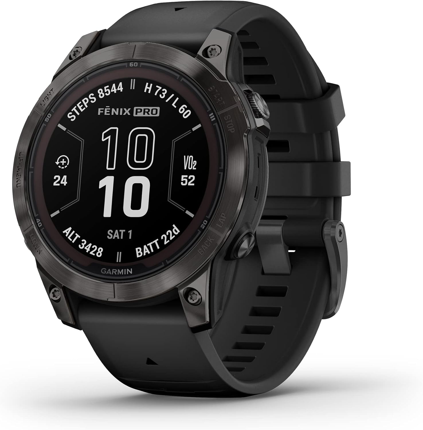Garmin fÄ“nix 7 Pro Sapphire Solar, Multisport GPS Smartwatch, Built-in Flashlight, Solar Charging Ca - B0BYFDZ6BM