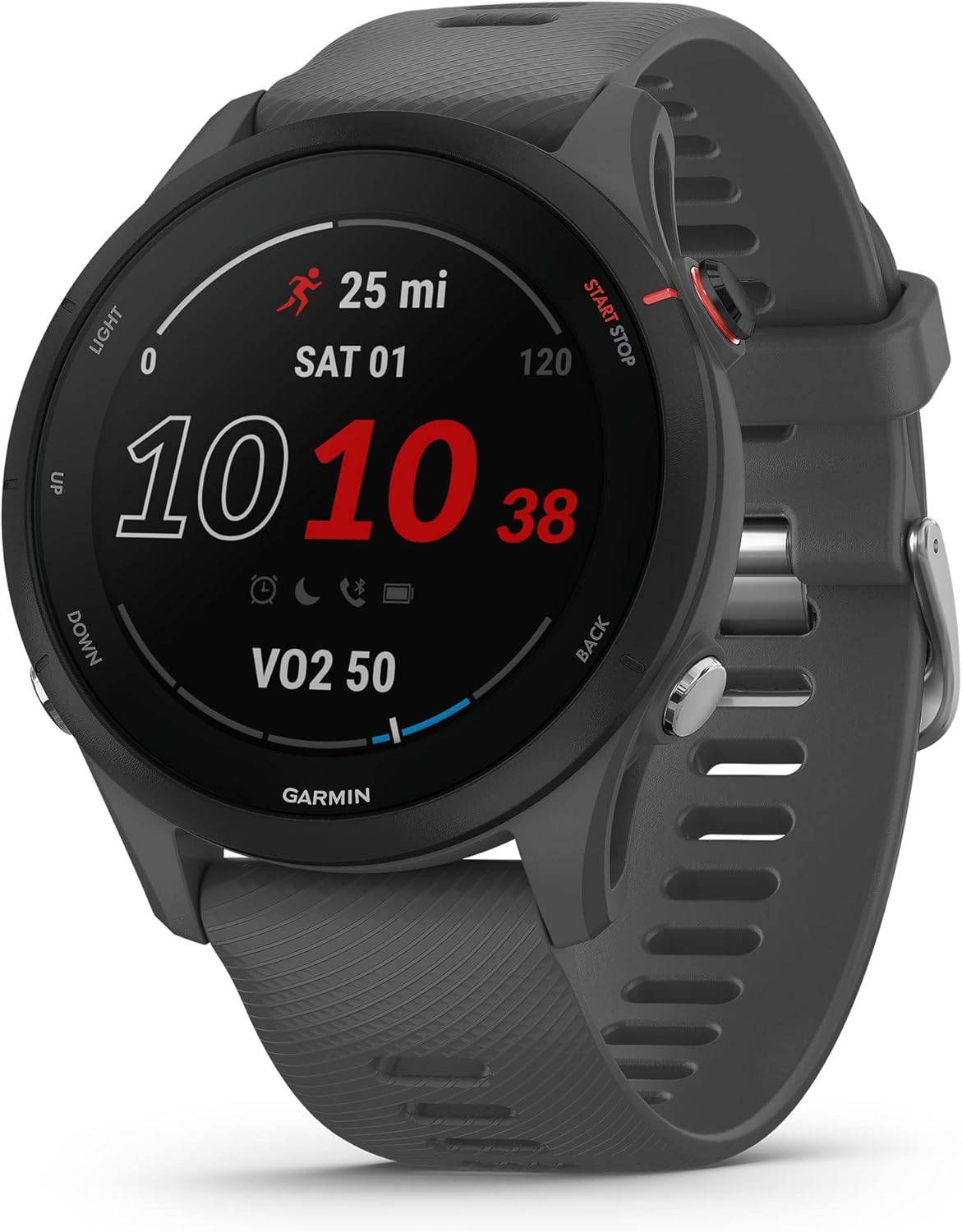 Garmin ForerunnerÂ® 255, GPS Running Smartwatch, Advanced Insights, Long-Lasting Battery, Slate Gray - B09WTP57Z5