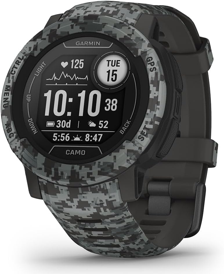 Garmin Instinct 2, Camo-Edition, GPS Outdoor Watch, Multi-GNSS Support, Tracback Routing, Graphite C - B09NMKFMH1