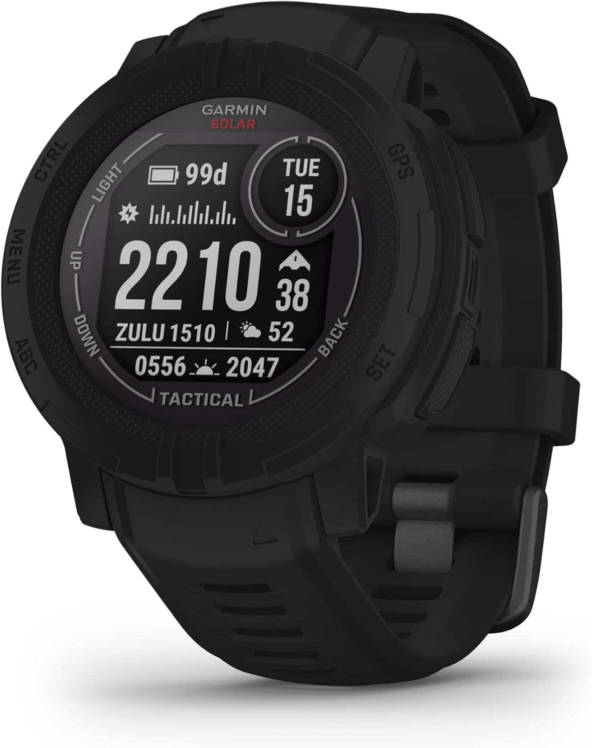 Garmin Instinct 2 Solar, Tactical-Edition, GPS Outdoor Watch, Solar Charging Capabilities, Multi-GNS - B09NMKQCKS