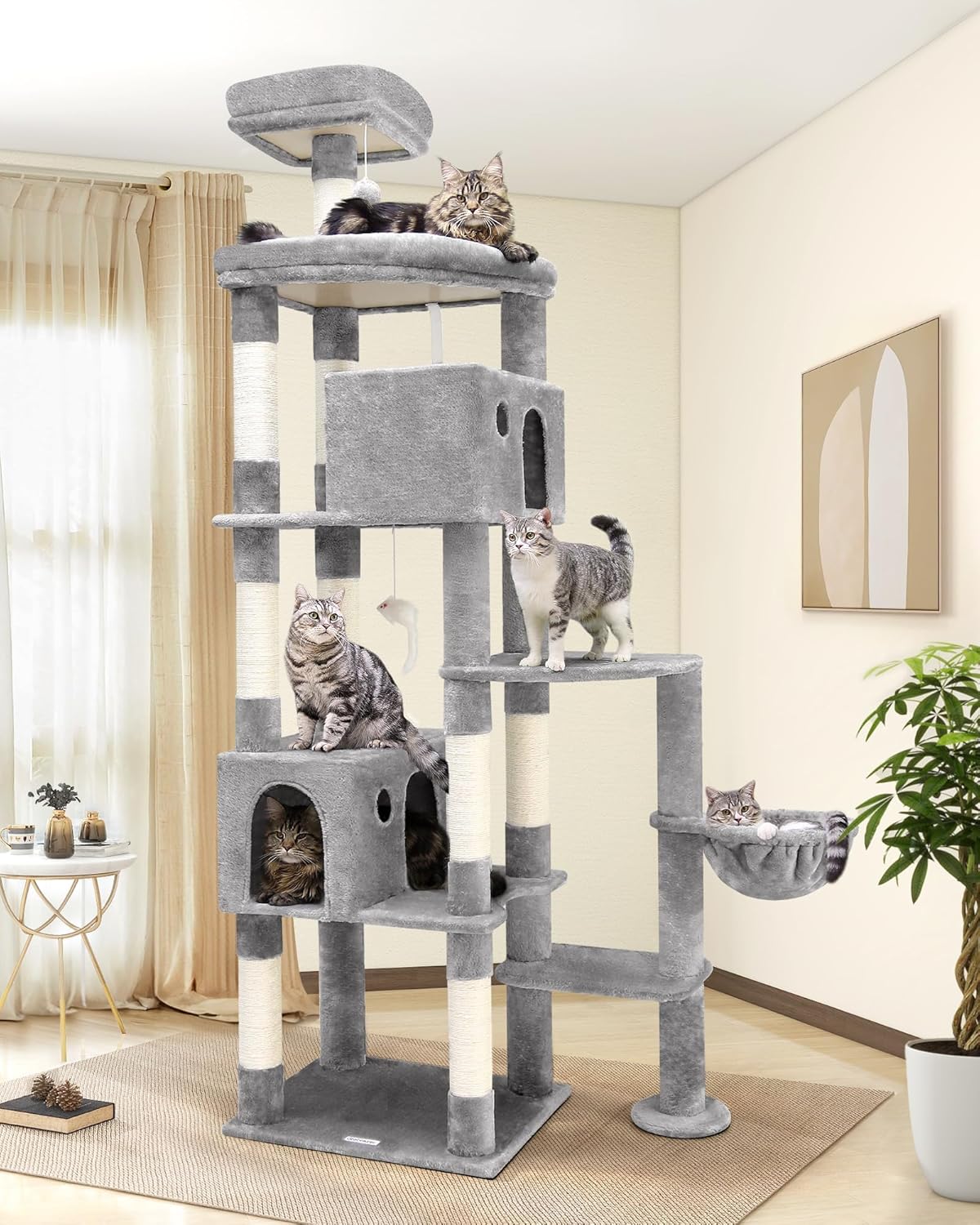 Globlazer F83 Giant Cat Tree, 83 inch Cat Tree for Indoor Cats Large Adult, XXL - B0CYPVQ2QR