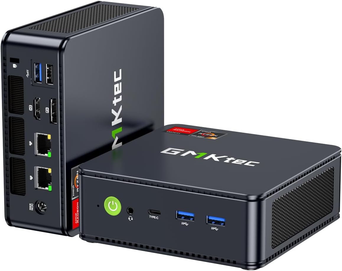 GMKtec M6 Gaming PC Mini AMD Ryzen 5 6600H(Max 4.5GHz) Dual NIC LAN 2.5G DDR5 - B0D2X3MCBS