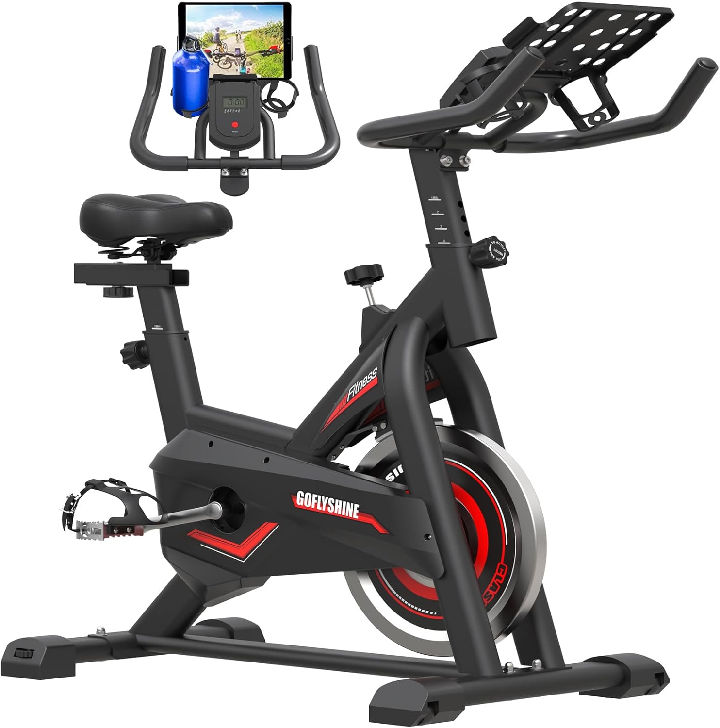 GOFLYSHINE Exercise Bikes Stationary,Exercise Bike for Home Indoor Cycling Bike for Home Cardio Gym, - B0BHX6LLB8