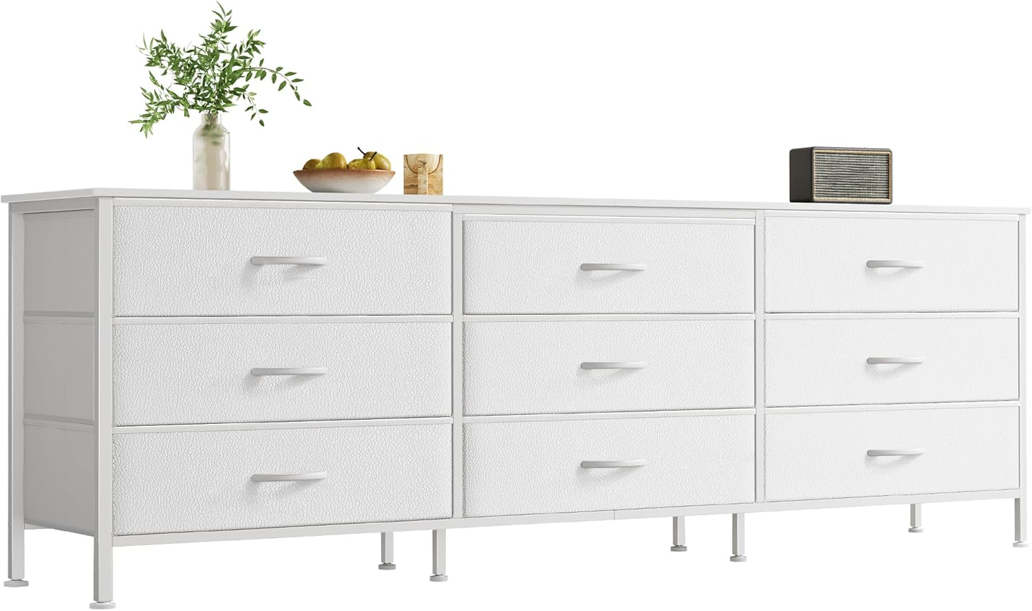 Huuger 63 Inch Dresser for Bedroom, Dresser for Closet with 9 Drawers, Large TV Stand - B0CWR9TLWF