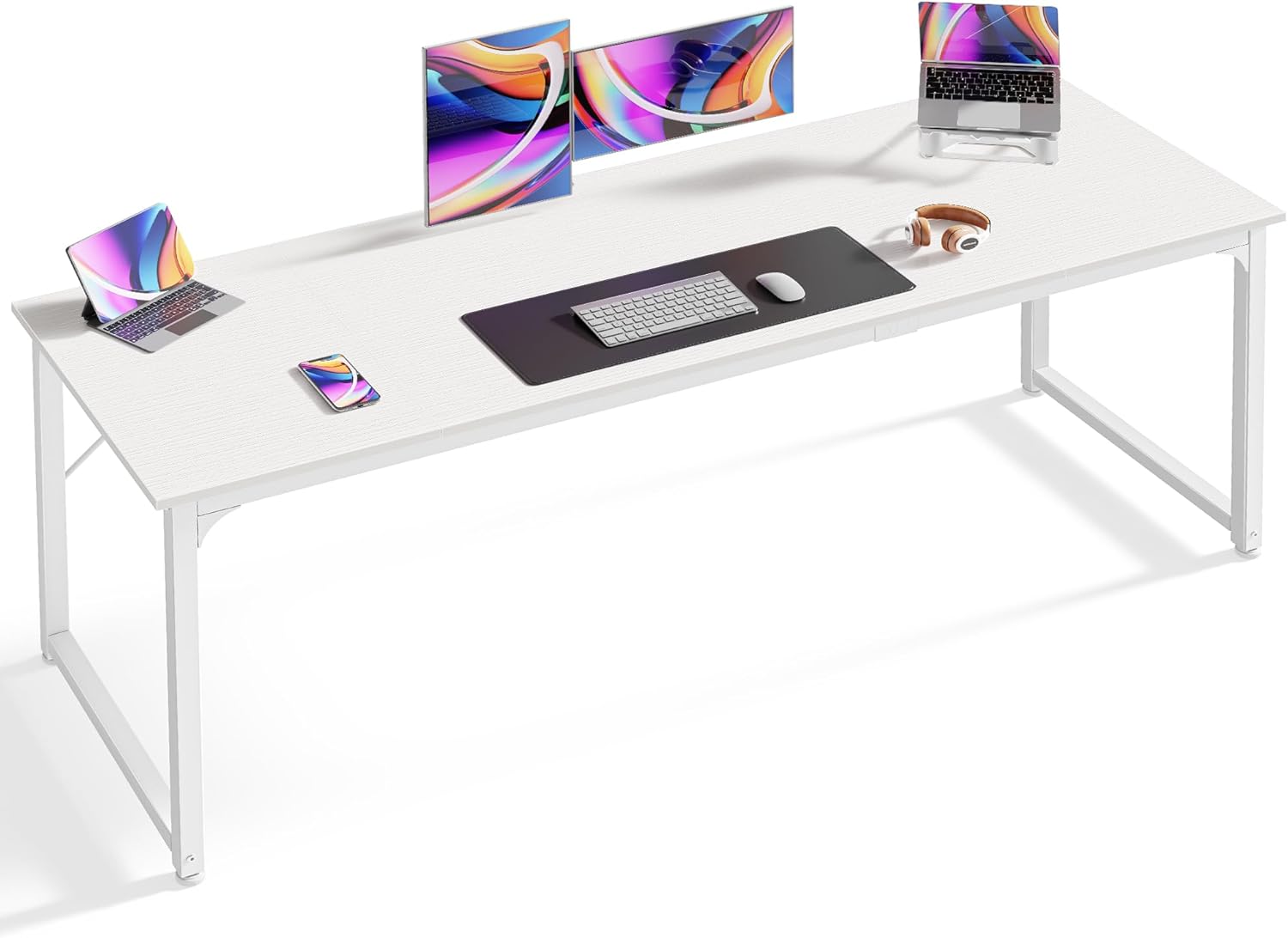 Huuger Computer Desk, 70 Inch Office Desk, Gaming Desk with Storage, Writing Desk Work Desk - B0CS3HFFG3