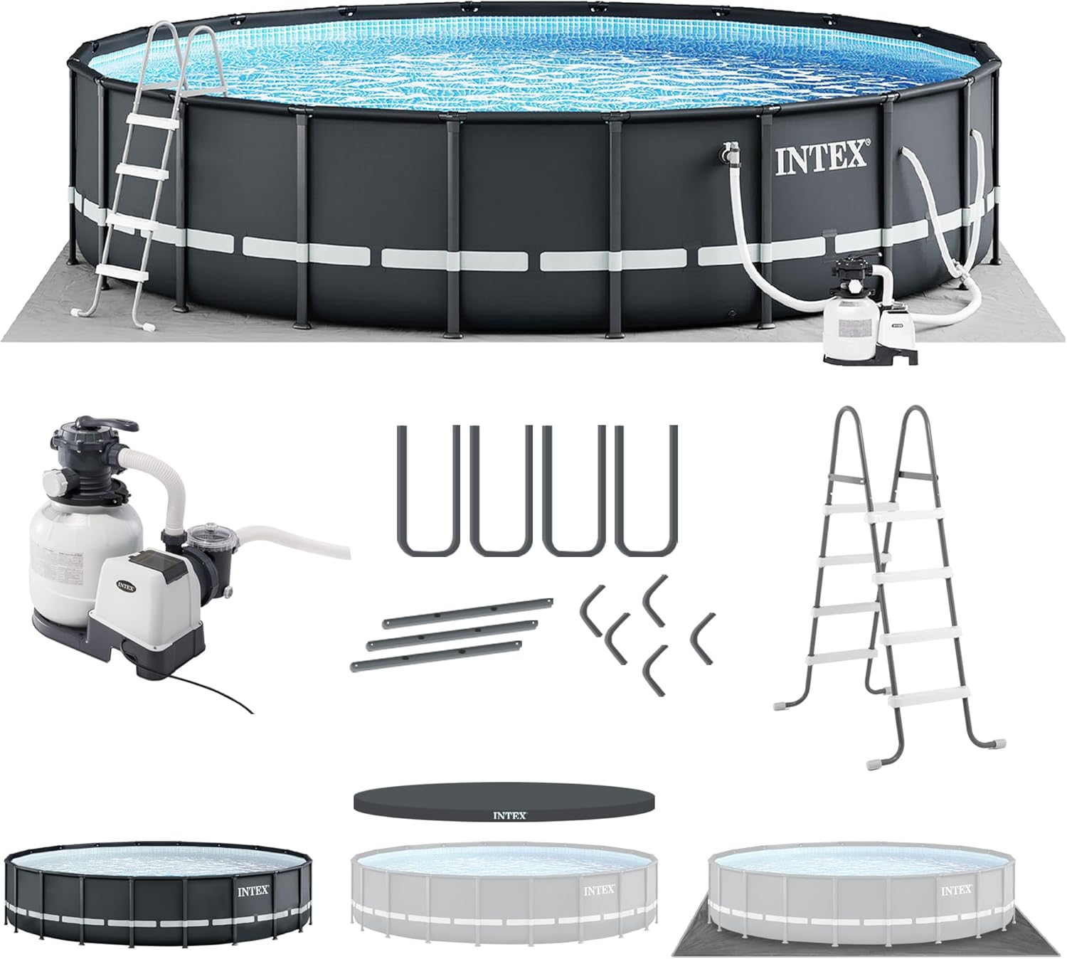 INTEX 26333EH Ultra XTR Deluxe Above Ground Swimming Pool Set: 20ft x 48in â€“ Includes - B07GYQLBWZ
