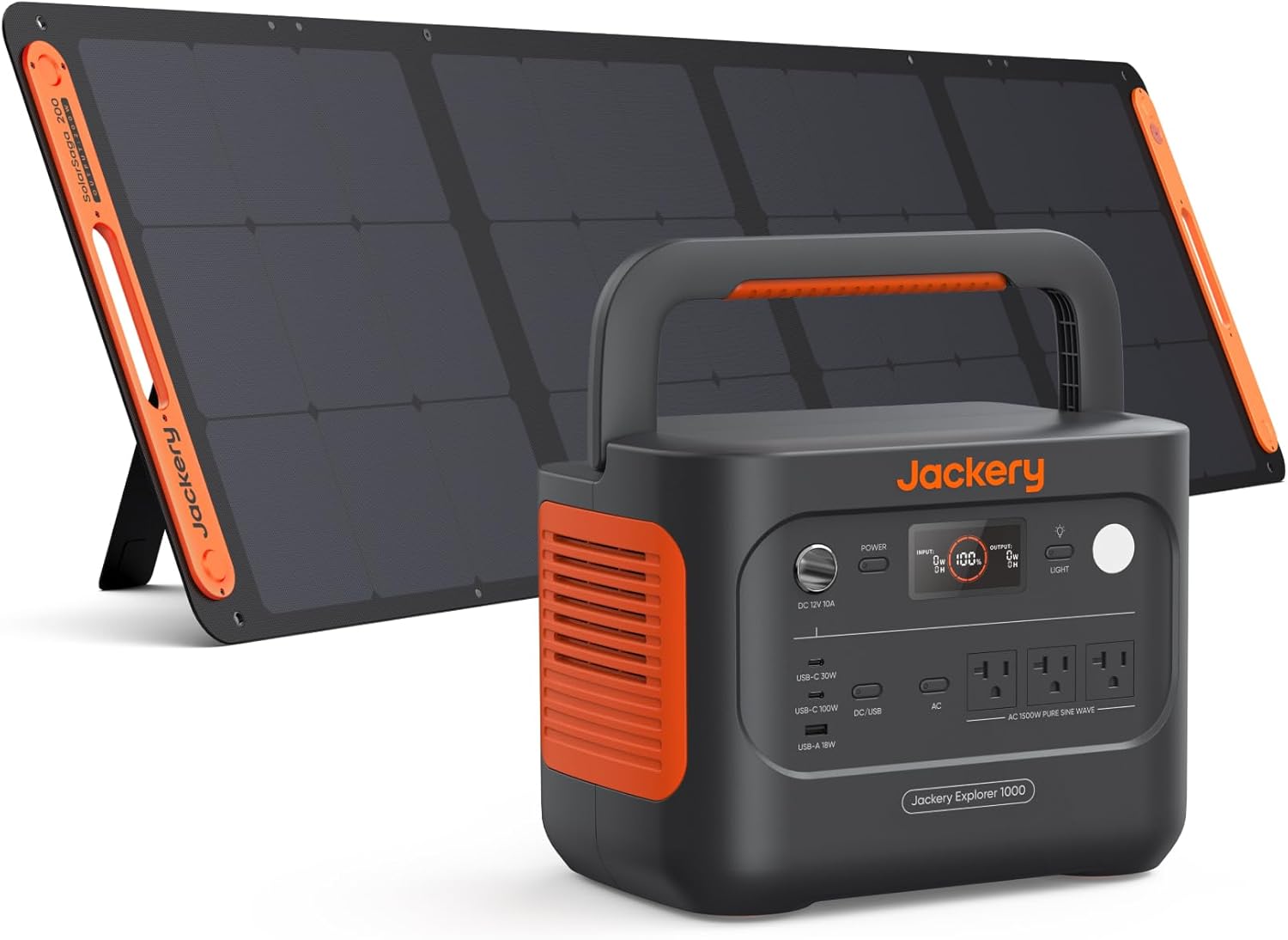 Jackery Solar Generator 1000 v2 with 200W Solar Panel,1070Wh Portable Power Station LiFePO4 Battery, - B0D2L1G66J