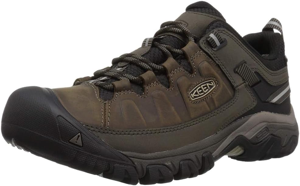KEEN Men's Targhee 3 Low Height Waterproof Hiking Shoes, Bungee Cord/Black, 11 Wide - B07RQZ1PWV