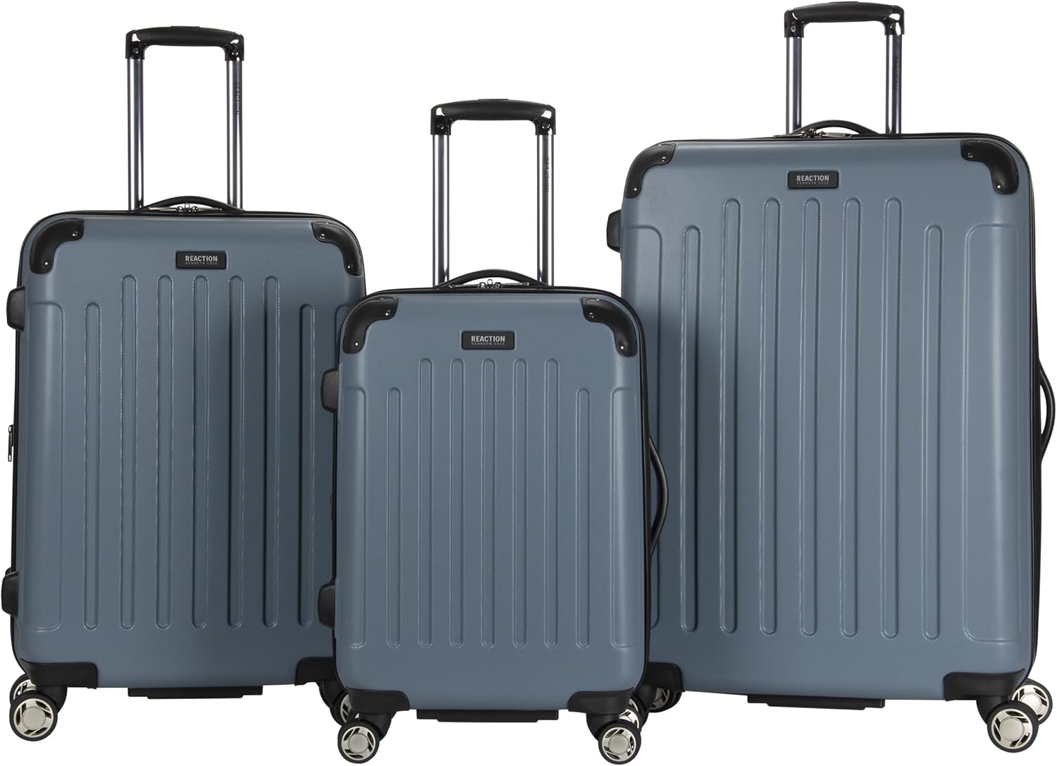 Kenneth Cole REACTION Renegade Luggage Expandable 8-Wheel Spinner Lightweight Hardside Suitcase, Gra - B09JT3TSH5