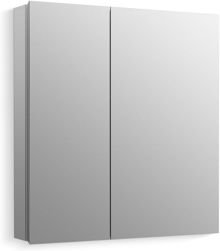 KOHLER K-55063-NA Embark Medicine Cabinet, Adjustable Shelves with Mirrored Doors, 25" x 26" - B0CYK149C6
