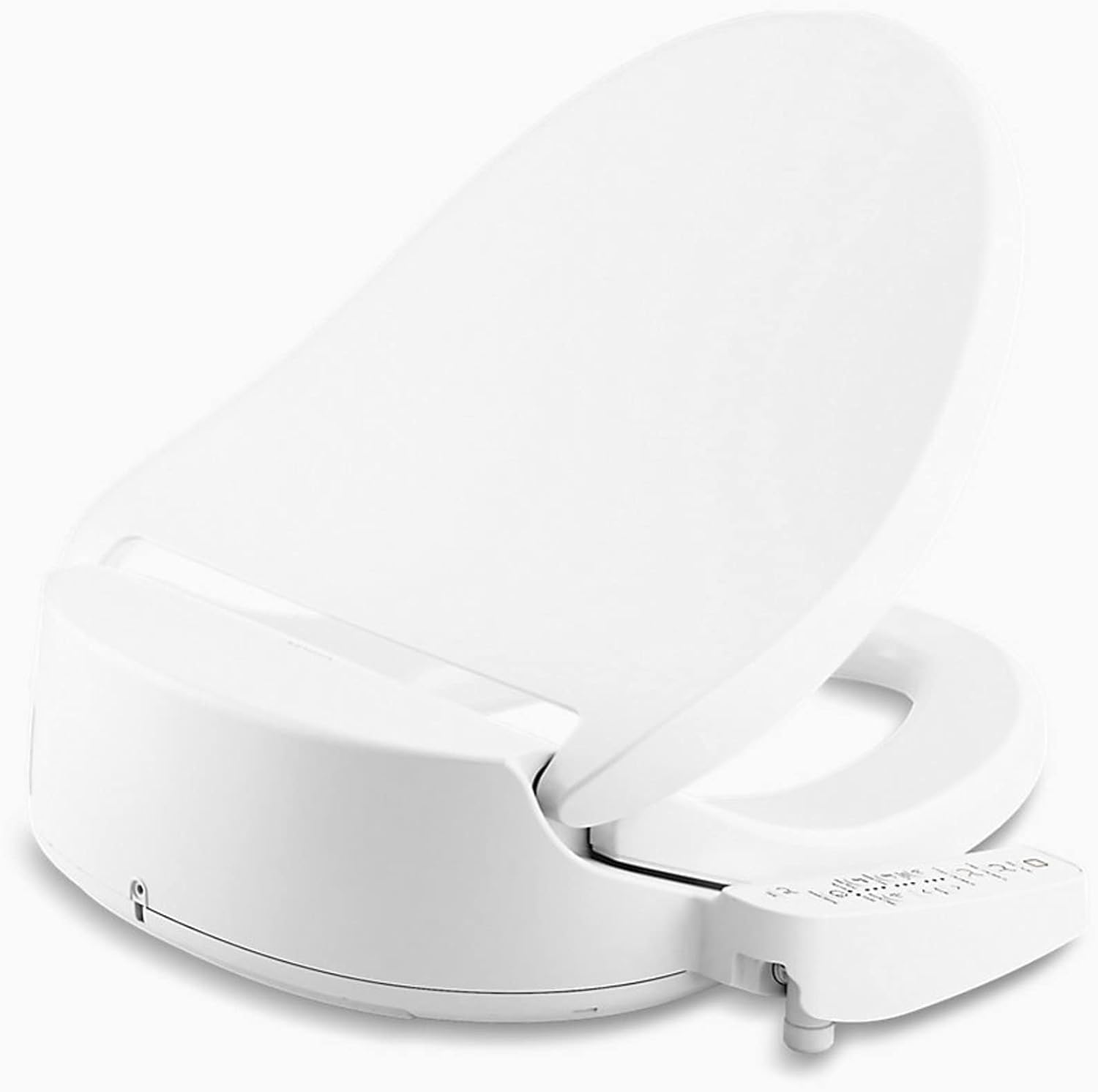 KOHLER Purewash E580 Round Bidet Toilet Seat, White, Quiet-Close Lid Prevents Slamming, Self-Cleanin - B0BZFQX4SQ