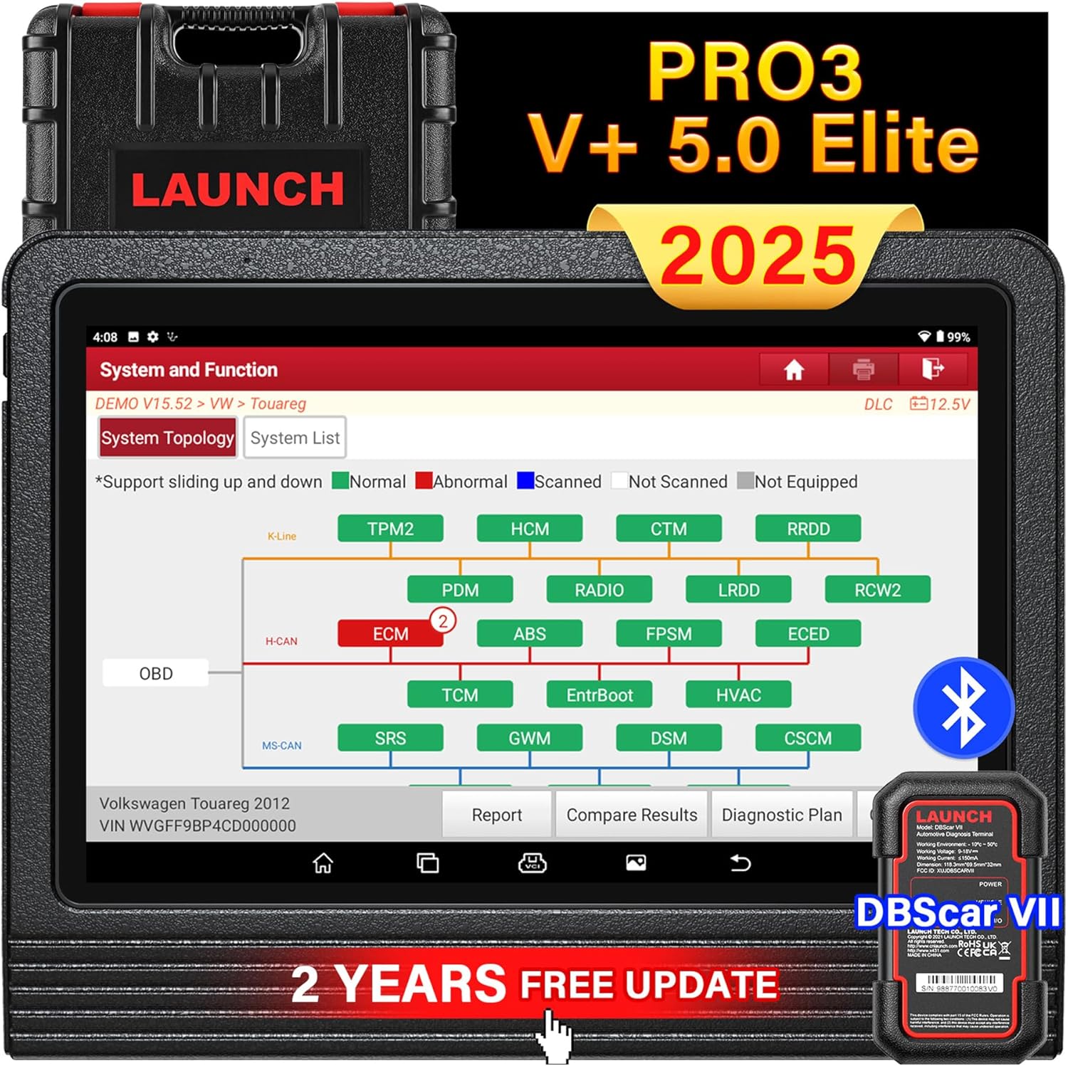 LAUNCH X431 PRO3 V+ 5.0 Elite 2025 Upgraded Bidirectional Scan Tool, OEM Topology Map, Scan - B0CYLYFJW9