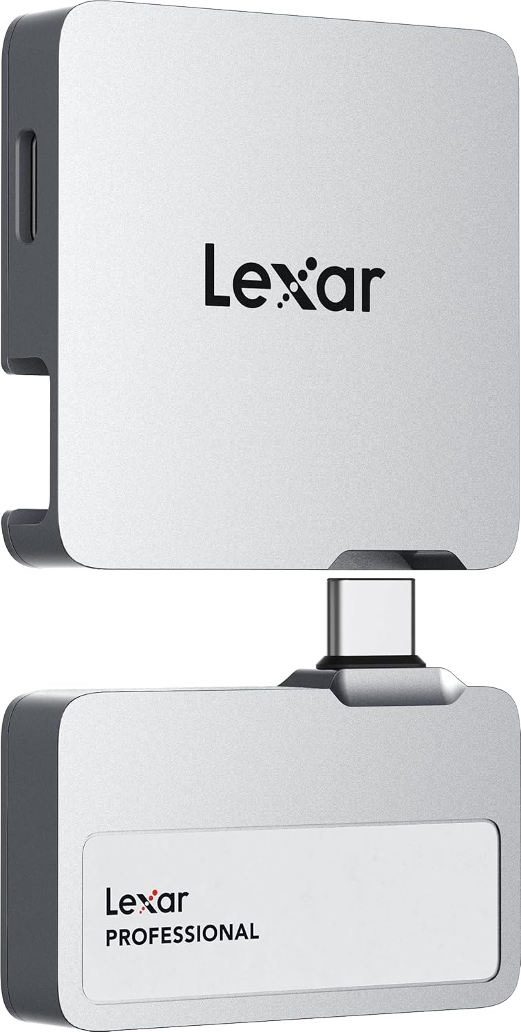 Lexar 2TB Professional Go Portable SSD w/Hub, Supports Apple 4K 60fps ProRes, Up to 1050MB/s, - B0DFZT238R