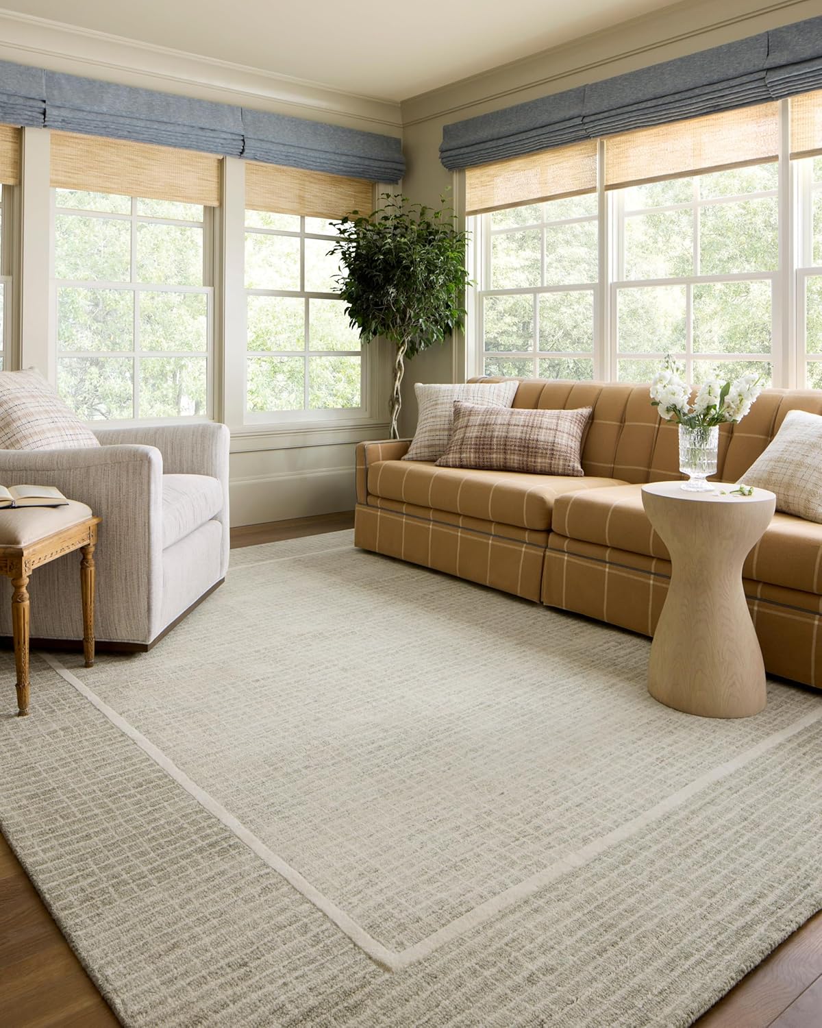 Loloi Chris Loves Julia Briggs Collection, Sage & Ivory, 5'-0" x 7'-6" Area Rug â€“ - B0CRK1P6P7