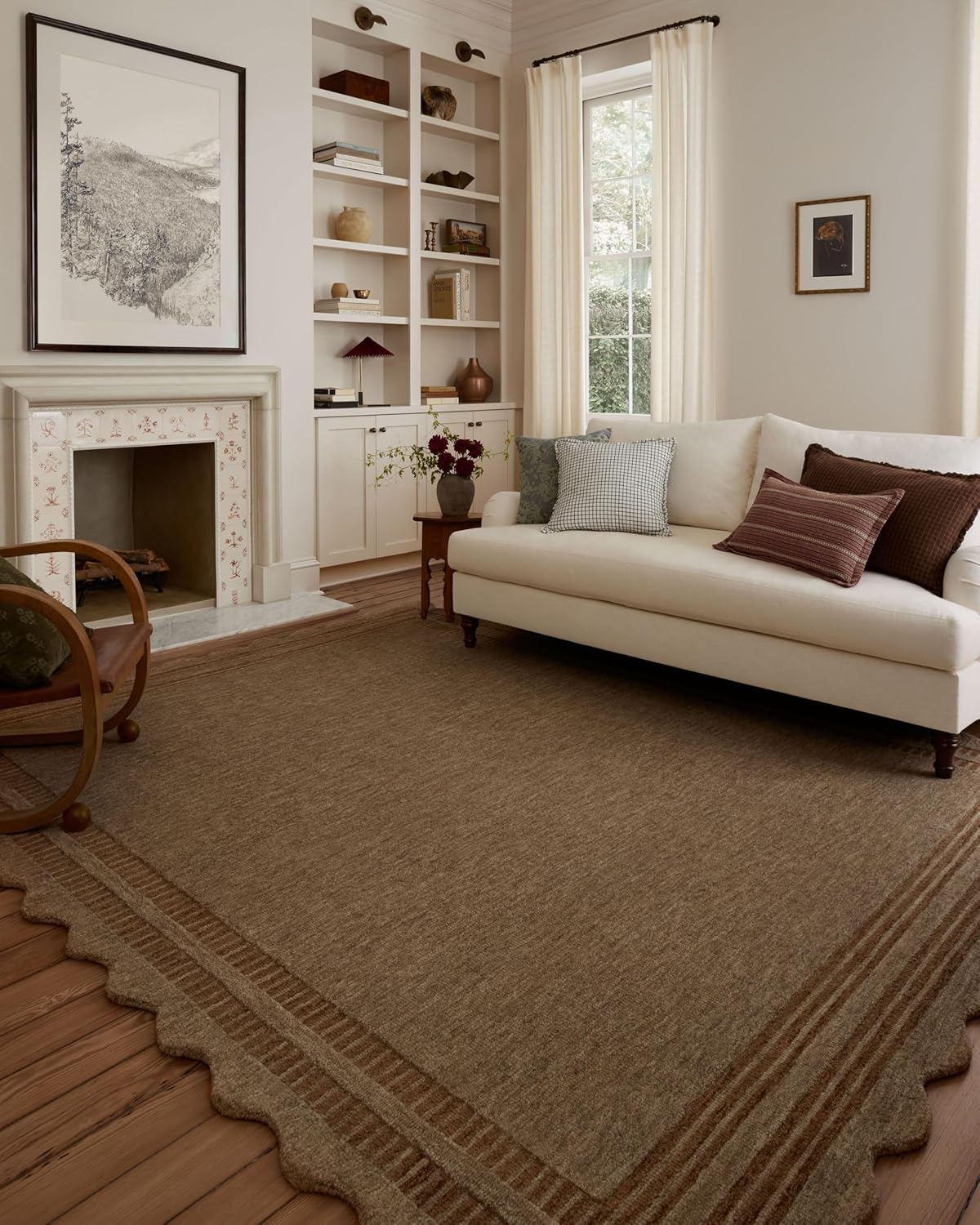 Loloi Chris Loves Julia Scottie Collection SCO-01 Mocha/Clay 5'-0" x 7'-6", .87" Pile Height, Area - B0DHWDC1ZM