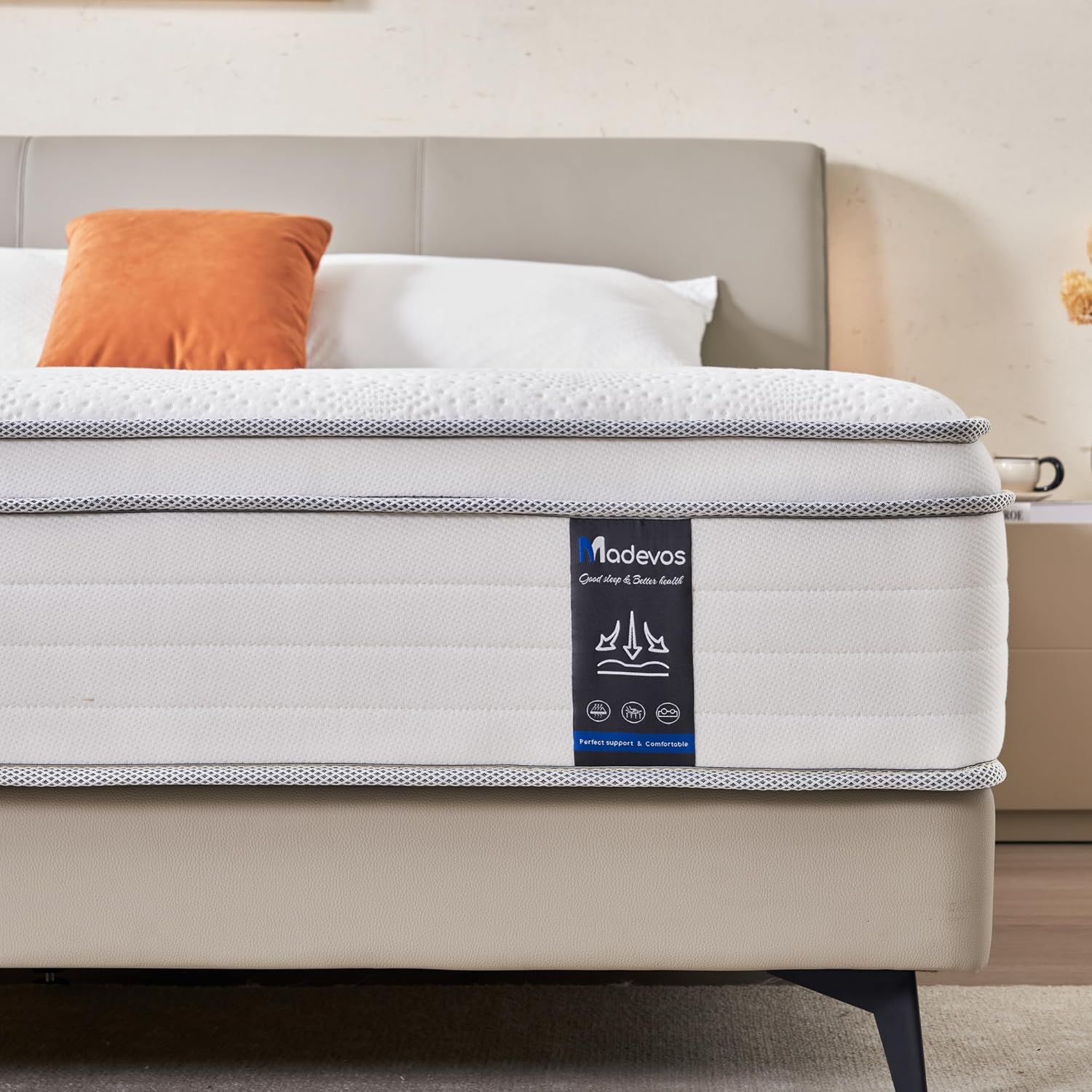 Madevos Full Size Mattress, 10 Inch Hybrid Mattress in a Box, Memory Foam and Individual - B0DGKZH5WS