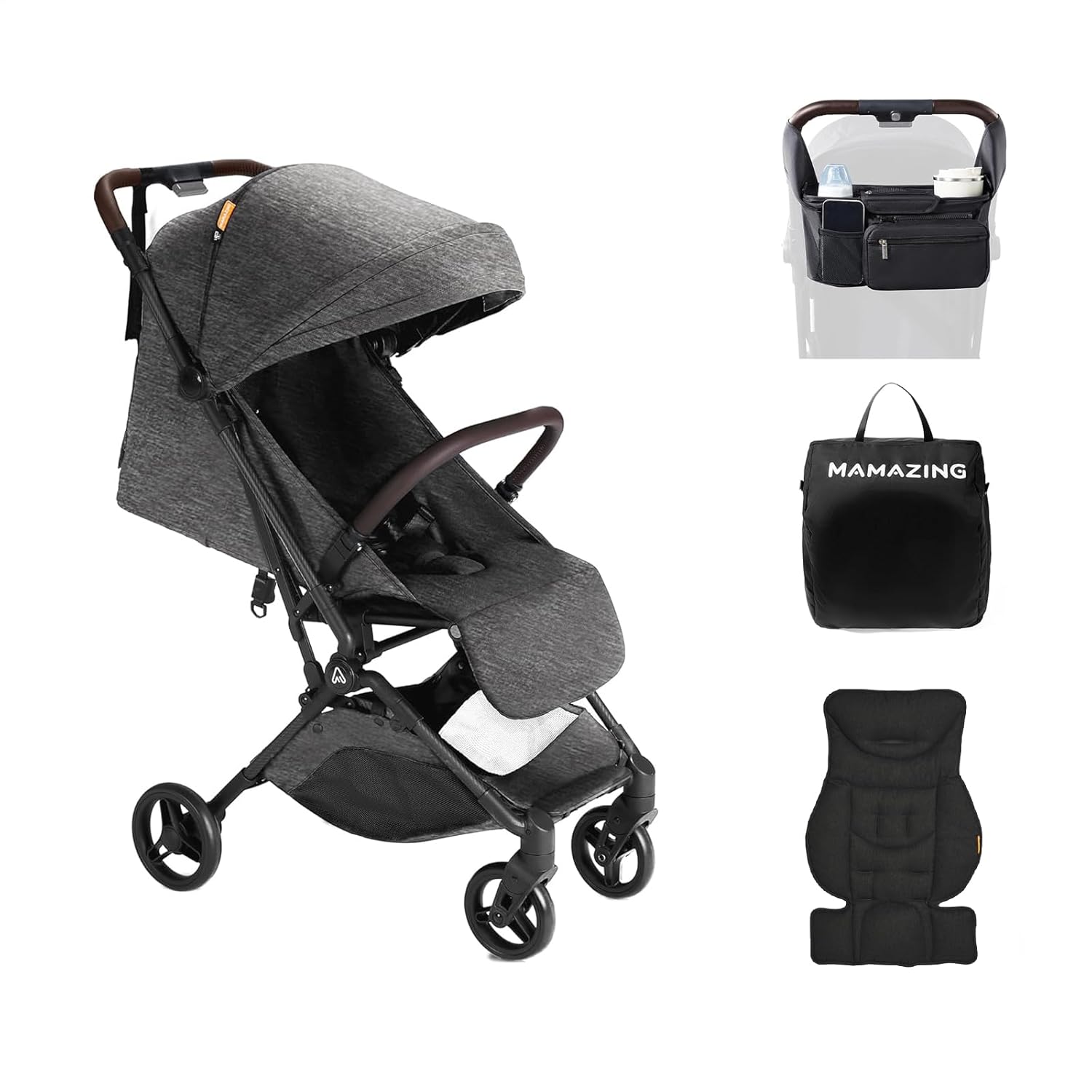 MAMAZING Lightweight Baby Travel Stroller with Carbor Fiber Frame, Compact & Airplane-Friendly, One- - B0CMJ1GKXM