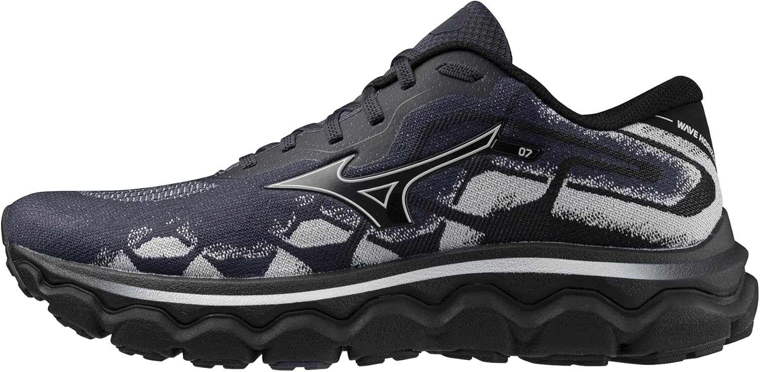 Mizuno Mens Wave Horizon 7 Running Shoe, Black-Nimbus Cloud, 9.5 - B0CM43V4SV
